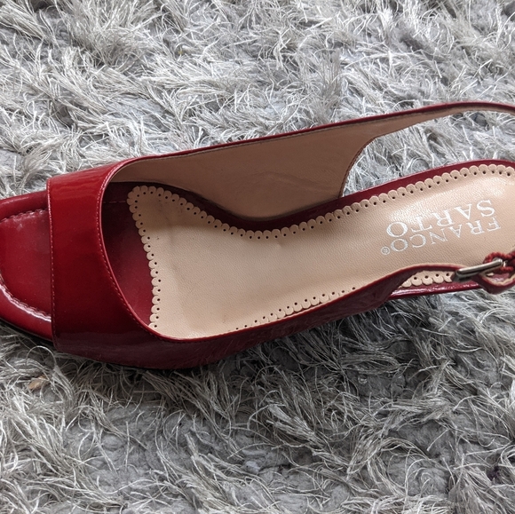 Franco Sarto red sling backs. Size 7.5M - Picture 6 of 7